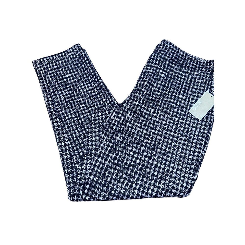 Michael Kors Black White Houndstooth Pull On Pants Women’s Size Xl Nwt - Picture 1 of 6